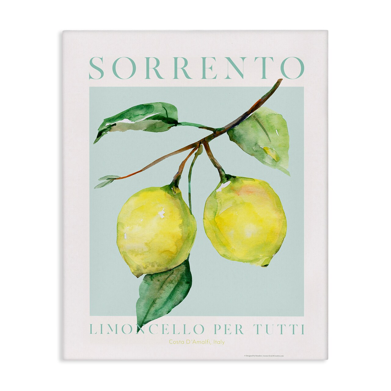 Stupell Industries Sorrento Lemon Branch Canvas Wall Art Design by Reinders